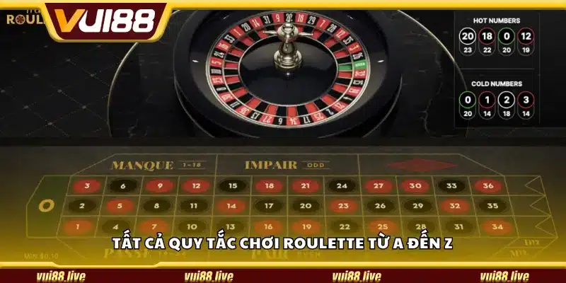  Tất cả quy tắc chơi Roulette từ A đến Z